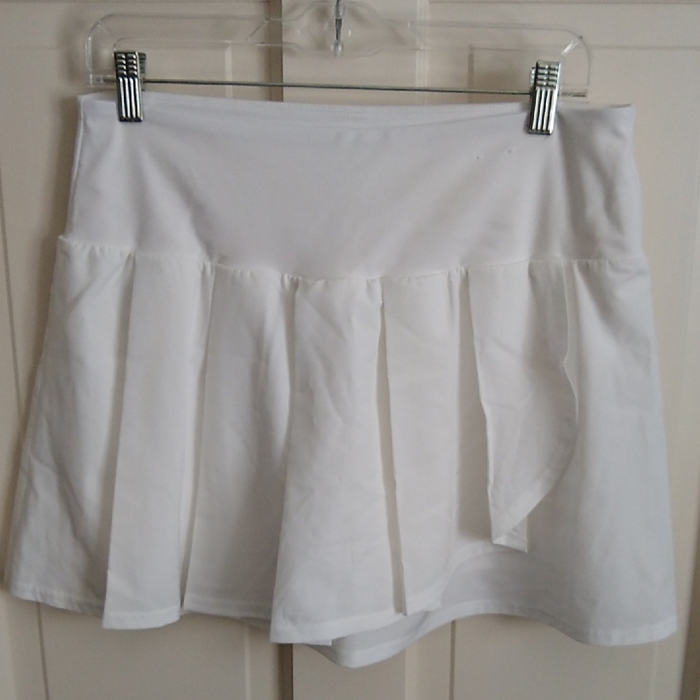 White Pleated Skirt